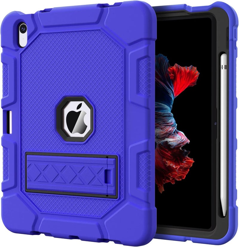 Azzsy Case for iPad (A16) 11th Generation 11 Inch 2025 / iPad 10th Generation 10.9 Inch 2022, [Built-in Pencil Holder] Heavy Duty Shockproof Rugged Protective Case, Blue - Image 1